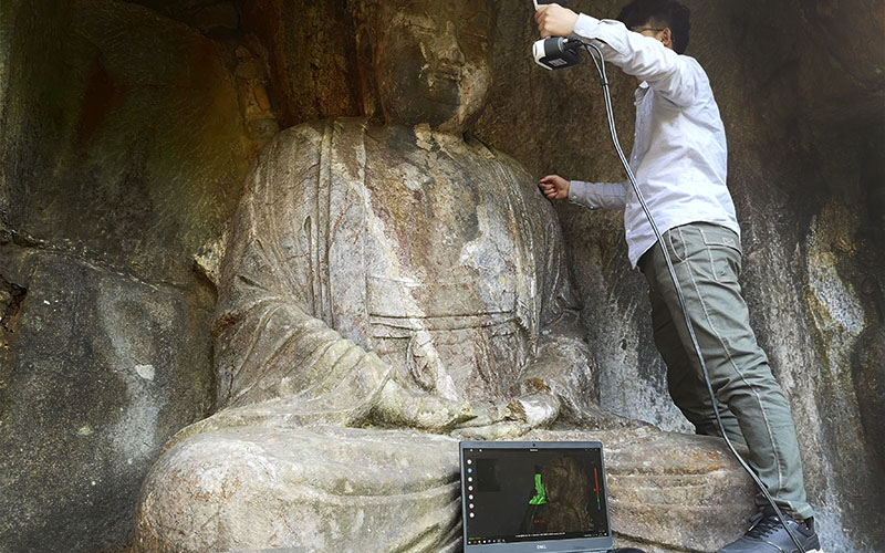 escaneamento 3D de monumentos na China